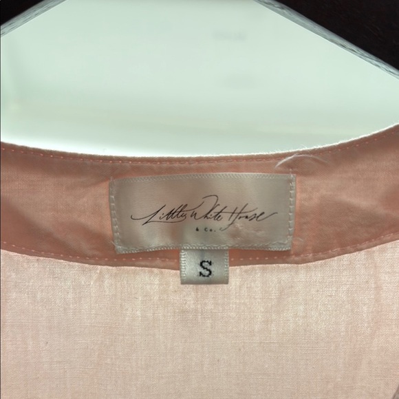 Little White House Pink Flutter Sleeve Peplum Tank Top Size Small - Picture 7 of 10